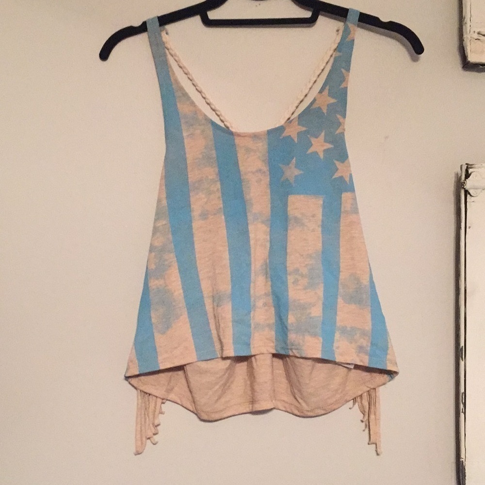 USA American flag tank